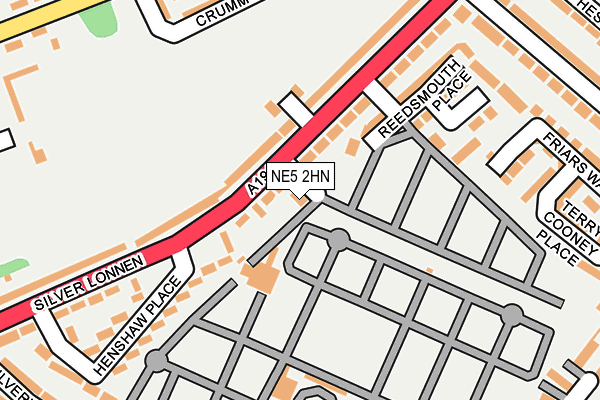 NE5 2HN map - OS OpenMap – Local (Ordnance Survey) NE5 2HN map - OS OpenMap – Local (Ordnance Survey)
