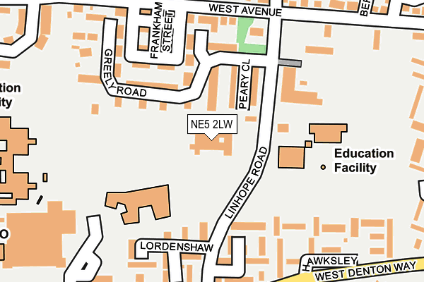 NE5 2LW map - OS OpenMap – Local (Ordnance Survey) NE5 2LW map - OS OpenMap – Local (Ordnance Survey)