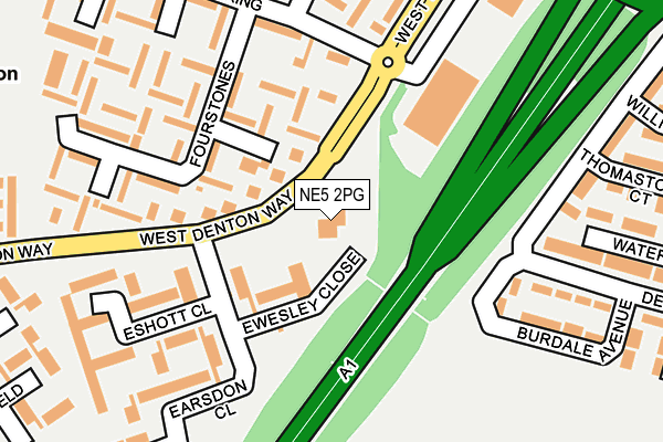 NE5 2PG map - OS OpenMap – Local (Ordnance Survey) NE5 2PG map - OS OpenMap – Local (Ordnance Survey)