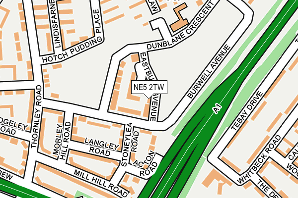 NE5 2TW map - OS OpenMap – Local (Ordnance Survey) NE5 2TW map - OS OpenMap – Local (Ordnance Survey)