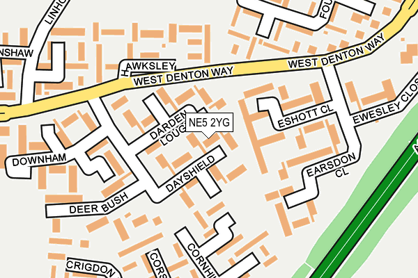 NE5 2YG map - OS OpenMap – Local (Ordnance Survey) NE5 2YG map - OS OpenMap – Local (Ordnance Survey)