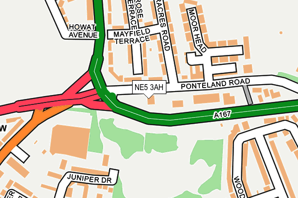 NE5 3AH map - OS OpenMap – Local (Ordnance Survey) NE5 3AH map - OS OpenMap – Local (Ordnance Survey)