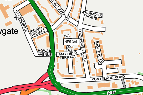 NE5 3AU map - OS OpenMap – Local (Ordnance Survey) NE5 3AU map - OS OpenMap – Local (Ordnance Survey)