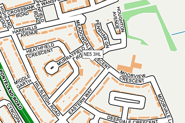 NE5 3HL map - OS OpenMap – Local (Ordnance Survey) NE5 3HL map - OS OpenMap – Local (Ordnance Survey)