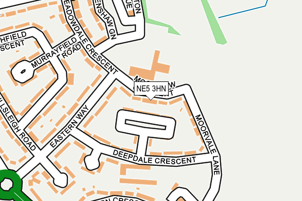NE5 3HN map - OS OpenMap – Local (Ordnance Survey) NE5 3HN map - OS OpenMap – Local (Ordnance Survey)