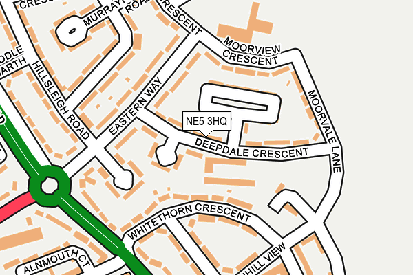 NE5 3HQ map - OS OpenMap – Local (Ordnance Survey) NE5 3HQ map - OS OpenMap – Local (Ordnance Survey)