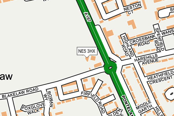 NE5 3HX map - OS OpenMap – Local (Ordnance Survey) NE5 3HX map - OS OpenMap – Local (Ordnance Survey)