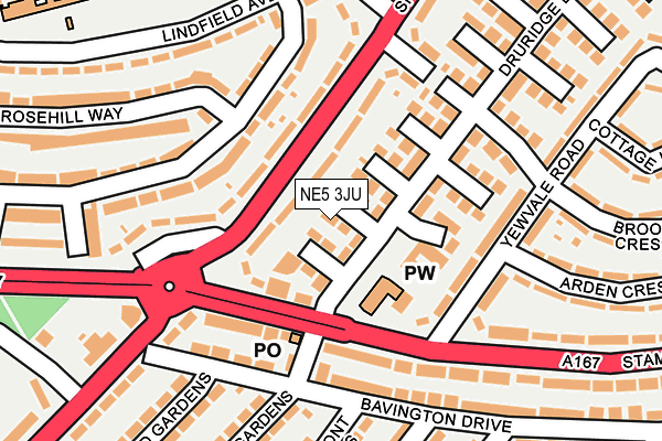 NE5 3JU map - OS OpenMap – Local (Ordnance Survey) NE5 3JU map - OS OpenMap – Local (Ordnance Survey)