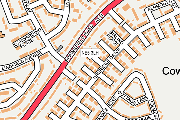 NE5 3LH map - OS OpenMap – Local (Ordnance Survey) NE5 3LH map - OS OpenMap – Local (Ordnance Survey)