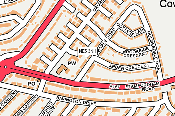 NE5 3NH map - OS OpenMap – Local (Ordnance Survey) NE5 3NH map - OS OpenMap – Local (Ordnance Survey)