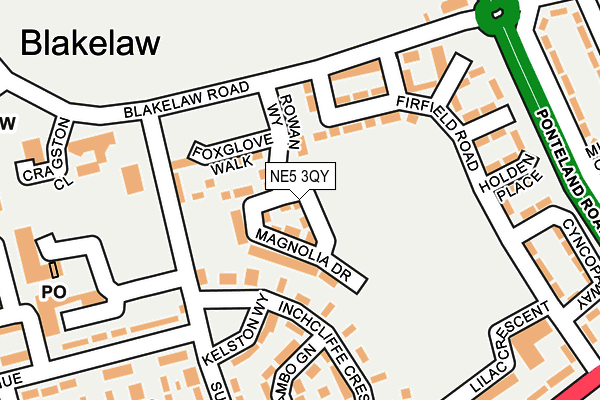 NE5 3QY map - OS OpenMap – Local (Ordnance Survey) NE5 3QY map - OS OpenMap – Local (Ordnance Survey)