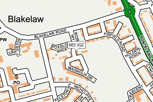 NE5 3QZ map - OS OpenMap – Local (Ordnance Survey) NE5 3QZ map - OS OpenMap – Local (Ordnance Survey)