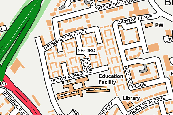 NE5 3RQ map - OS OpenMap – Local (Ordnance Survey) NE5 3RQ map - OS OpenMap – Local (Ordnance Survey)