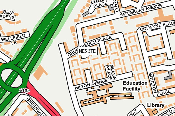 NE5 3TE map - OS OpenMap – Local (Ordnance Survey) NE5 3TE map - OS OpenMap – Local (Ordnance Survey)