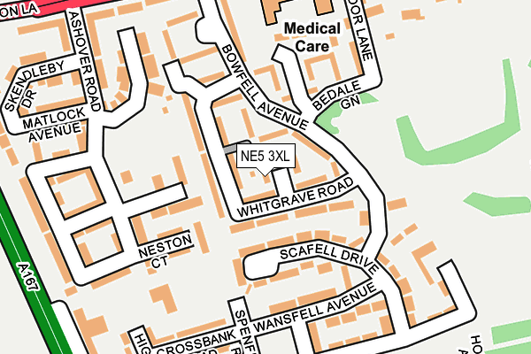 NE5 3XL map - OS OpenMap – Local (Ordnance Survey) NE5 3XL map - OS OpenMap – Local (Ordnance Survey)