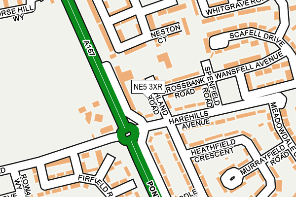 NE5 3XR map - OS OpenMap – Local (Ordnance Survey) NE5 3XR map - OS OpenMap – Local (Ordnance Survey)