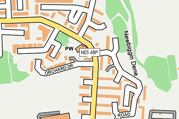NE5 4BP map - OS OpenMap – Local (Ordnance Survey) NE5 4BP map - OS OpenMap – Local (Ordnance Survey)