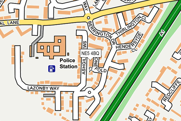 NE5 4BQ map - OS OpenMap – Local (Ordnance Survey) NE5 4BQ map - OS OpenMap – Local (Ordnance Survey)