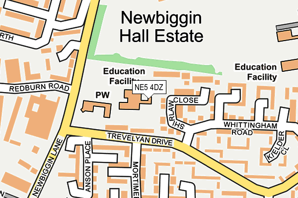 NE5 4DZ map - OS OpenMap – Local (Ordnance Survey) NE5 4DZ map - OS OpenMap – Local (Ordnance Survey)