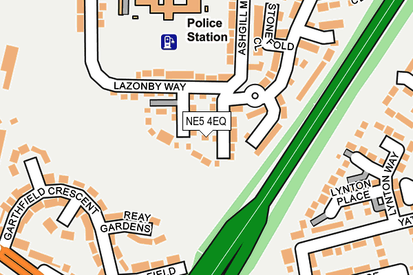 NE5 4EQ map - OS OpenMap – Local (Ordnance Survey) NE5 4EQ map - OS OpenMap – Local (Ordnance Survey)