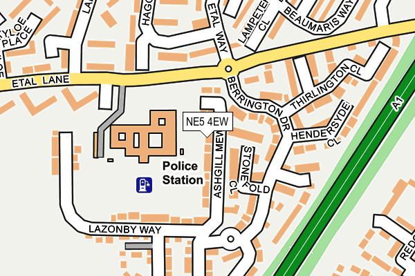 NE5 4EW map - OS OpenMap – Local (Ordnance Survey)