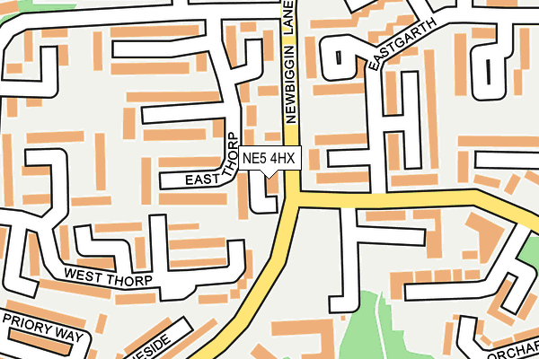 NE5 4HX map - OS OpenMap – Local (Ordnance Survey) NE5 4HX map - OS OpenMap – Local (Ordnance Survey)