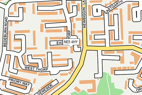 NE5 4HY map - OS OpenMap – Local (Ordnance Survey) NE5 4HY map - OS OpenMap – Local (Ordnance Survey)