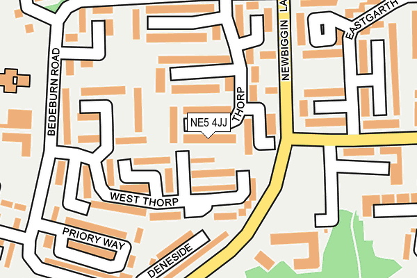 NE5 4JJ map - OS OpenMap – Local (Ordnance Survey) NE5 4JJ map - OS OpenMap – Local (Ordnance Survey)