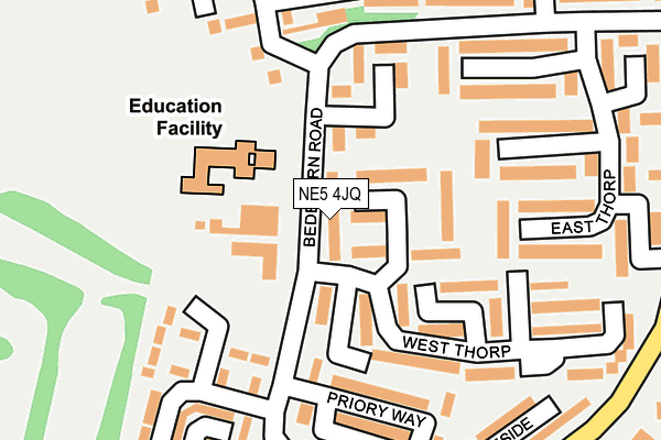 NE5 4JQ map - OS OpenMap – Local (Ordnance Survey) NE5 4JQ map - OS OpenMap – Local (Ordnance Survey)