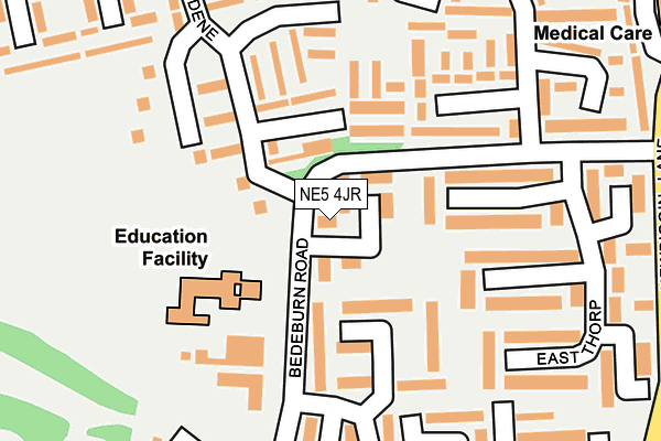 NE5 4JR map - OS OpenMap – Local (Ordnance Survey) NE5 4JR map - OS OpenMap – Local (Ordnance Survey)