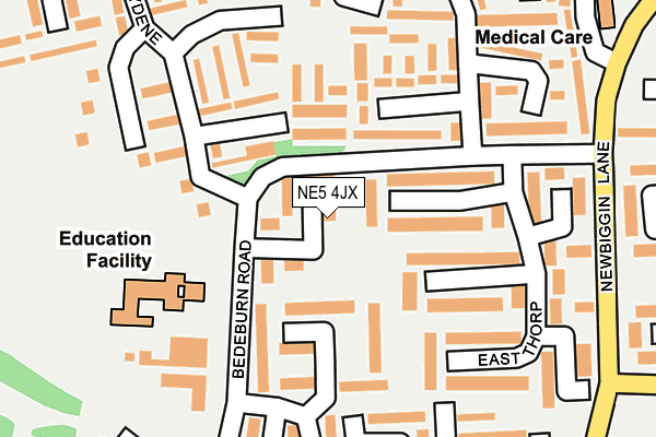NE5 4JX map - OS OpenMap – Local (Ordnance Survey) NE5 4JX map - OS OpenMap – Local (Ordnance Survey)