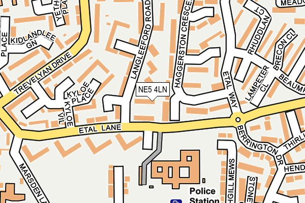 NE5 4LN map - OS OpenMap – Local (Ordnance Survey) NE5 4LN map - OS OpenMap – Local (Ordnance Survey)