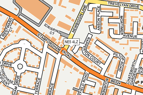 NE5 4LZ map - OS OpenMap – Local (Ordnance Survey) NE5 4LZ map - OS OpenMap – Local (Ordnance Survey)