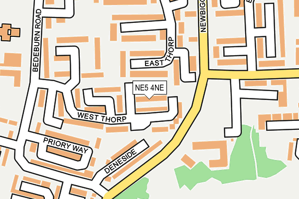 NE5 4NE map - OS OpenMap – Local (Ordnance Survey) NE5 4NE map - OS OpenMap – Local (Ordnance Survey)