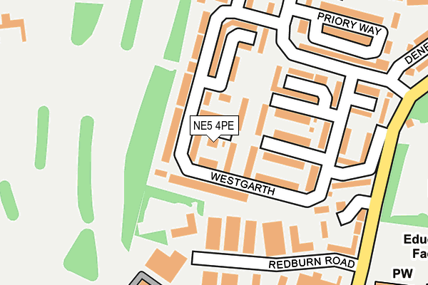 NE5 4PE map - OS OpenMap – Local (Ordnance Survey) NE5 4PE map - OS OpenMap – Local (Ordnance Survey)