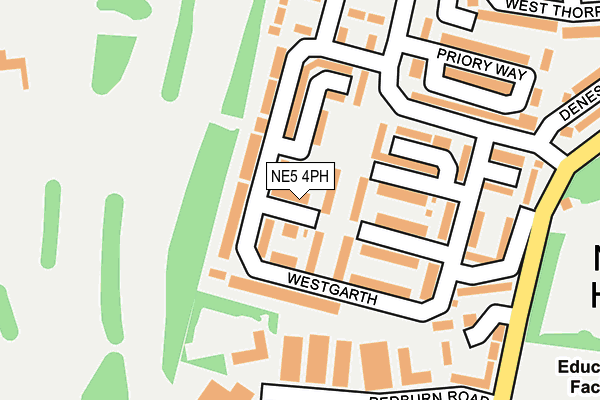 NE5 4PH map - OS OpenMap – Local (Ordnance Survey) NE5 4PH map - OS OpenMap – Local (Ordnance Survey)