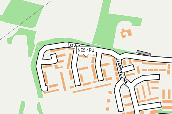 NE5 4PU map - OS OpenMap – Local (Ordnance Survey) NE5 4PU map - OS OpenMap – Local (Ordnance Survey)