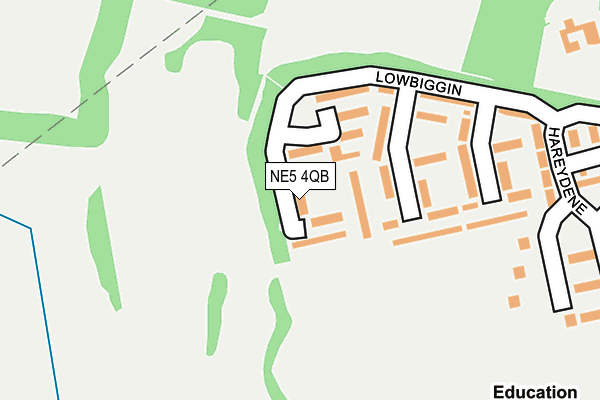 NE5 4QB map - OS OpenMap – Local (Ordnance Survey) NE5 4QB map - OS OpenMap – Local (Ordnance Survey)