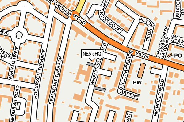 NE5 5HQ map - OS OpenMap – Local (Ordnance Survey) NE5 5HQ map - OS OpenMap – Local (Ordnance Survey)
