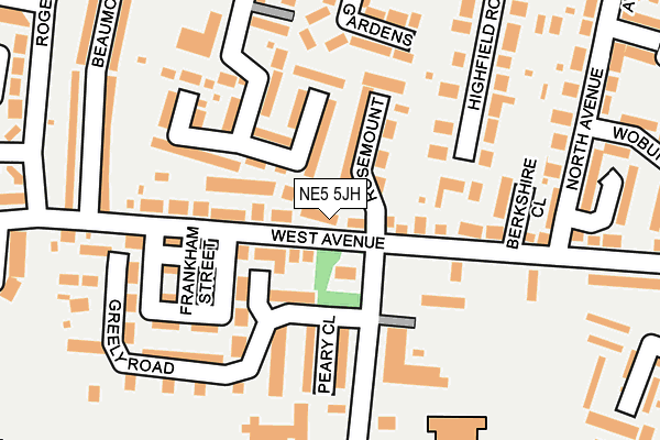 NE5 5JH map - OS OpenMap – Local (Ordnance Survey) NE5 5JH map - OS OpenMap – Local (Ordnance Survey)