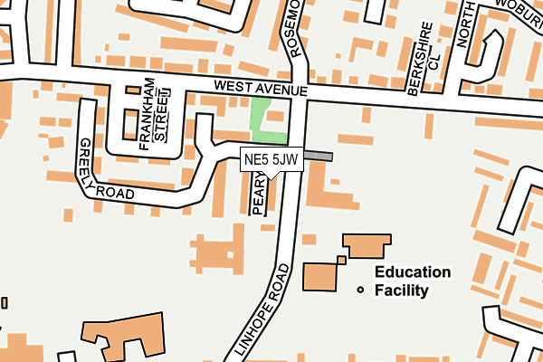 NE5 5JW map - OS OpenMap – Local (Ordnance Survey) NE5 5JW map - OS OpenMap – Local (Ordnance Survey)
