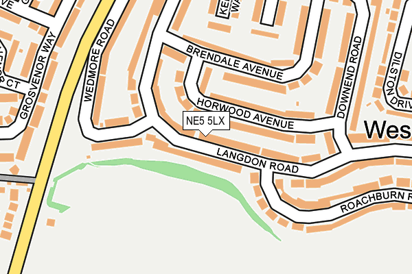NE5 5LX map - OS OpenMap – Local (Ordnance Survey) NE5 5LX map - OS OpenMap – Local (Ordnance Survey)