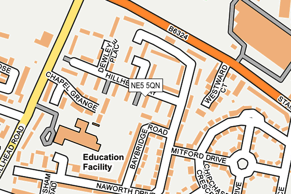 NE5 5QN map - OS OpenMap – Local (Ordnance Survey) NE5 5QN map - OS OpenMap – Local (Ordnance Survey)