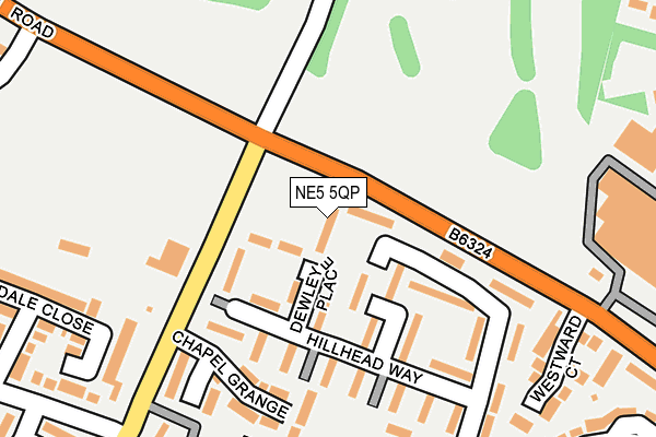 NE5 5QP map - OS OpenMap – Local (Ordnance Survey)