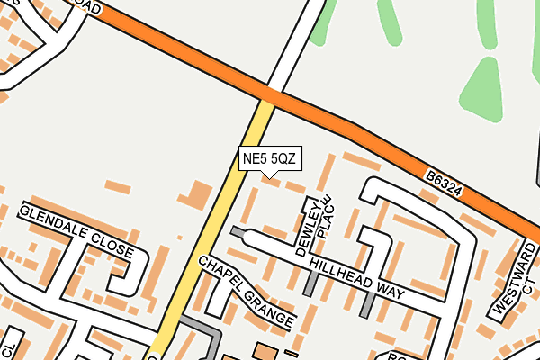 NE5 5QZ map - OS OpenMap – Local (Ordnance Survey) NE5 5QZ map - OS OpenMap – Local (Ordnance Survey)