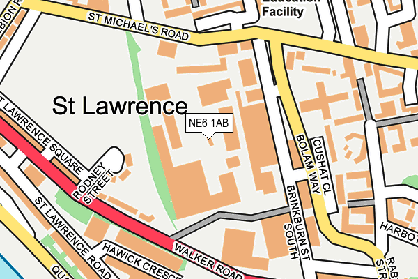 NE6 1AB map - OS OpenMap – Local (Ordnance Survey) NE6 1AB map - OS OpenMap – Local (Ordnance Survey)