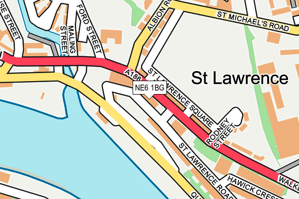 NE6 1BG map - OS OpenMap – Local (Ordnance Survey) NE6 1BG map - OS OpenMap – Local (Ordnance Survey)