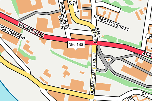 NE6 1BS map - OS OpenMap – Local (Ordnance Survey) NE6 1BS map - OS OpenMap – Local (Ordnance Survey)
