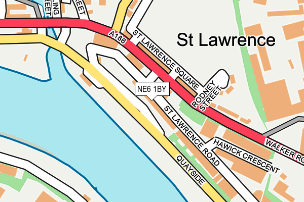 NE6 1BY map - OS OpenMap – Local (Ordnance Survey) NE6 1BY map - OS OpenMap – Local (Ordnance Survey)
