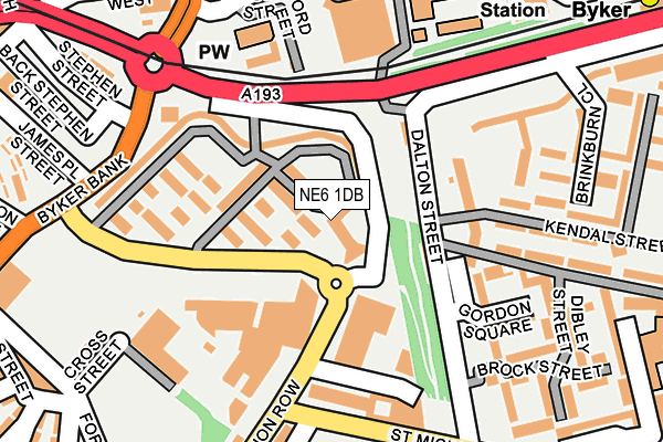 NE6 1DB map - OS OpenMap – Local (Ordnance Survey) NE6 1DB map - OS OpenMap – Local (Ordnance Survey)